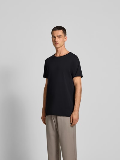 Filippa K Regular Fit T-Shirt mit Rollsaum Black 4
