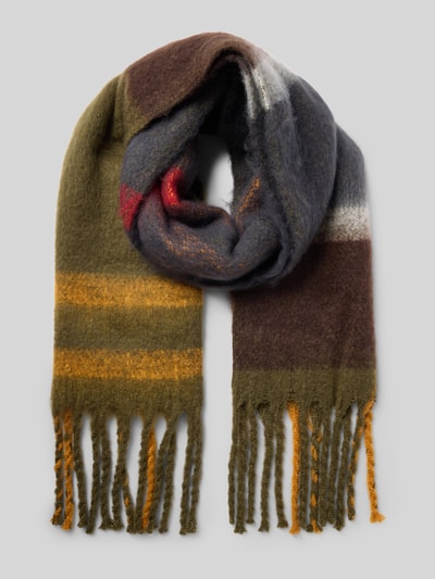 Barbour Szal ze wzorem na całej powierzchni model ‘ISLA TARTAN' Oliwkowy 1