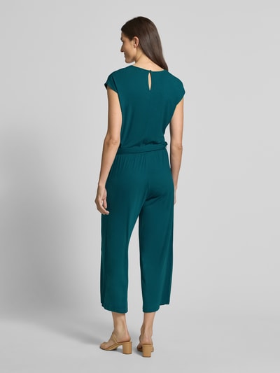 Tom Tailor Regular fit jumpsuit met strikceintuur Donkergroen - 5