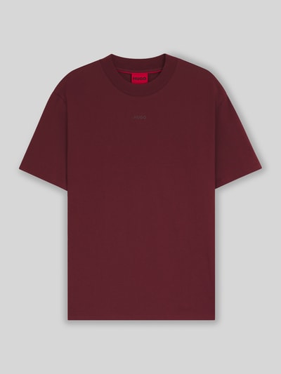 HUGO Relaxed Fit T-Shirt aus reiner Baumwolle Modell 'DAPOLINO' Bordeaux 2