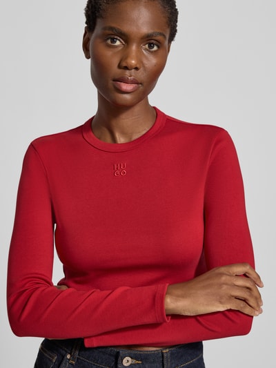 HUGO Regular fit shirt met lange mouwen van katoenmix, model 'DAFILOMENA' Rood - 3