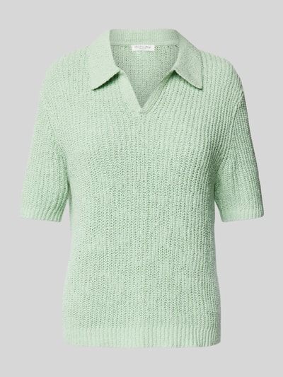 Christian Berg Woman Gebreid shirt met V-hals Lindegroen - 2