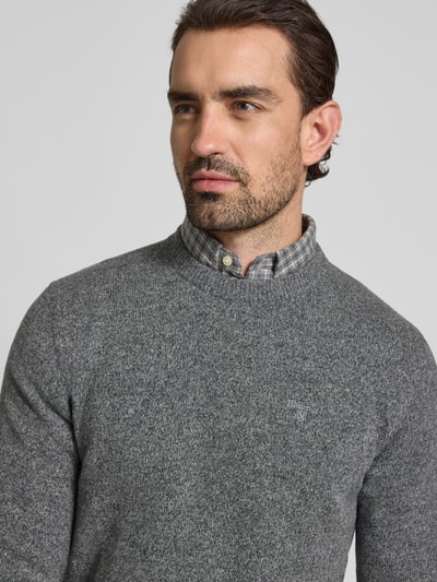 Barbour Regular fit gilet van een mix van wol en linnen met zijde Middengrijs - 3