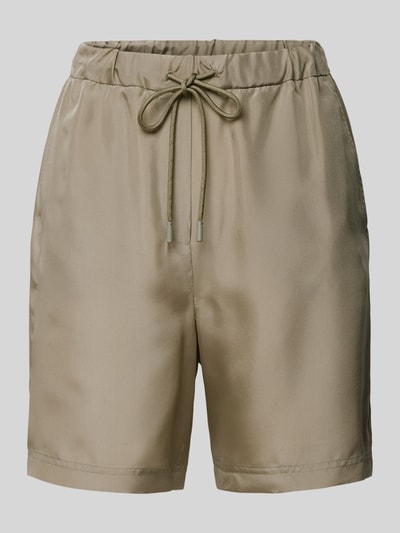 Marella Regular Fit Seidenshorts mit Gesäßtaschen Modell 'BORBONA' Khaki 2