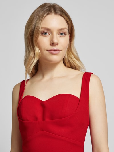 TROYDEN COLLECTION Mini-jurk met hartvormige hals Rood - 3