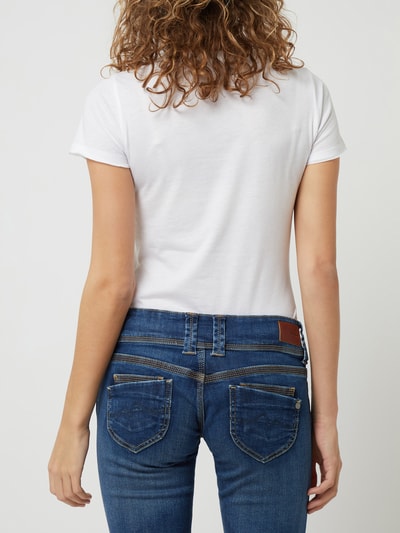 Pepe Jeans T-shirt van katoenmix, model 'Dafne'  Wit - 5