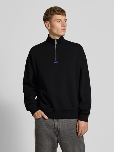 Hugo Blue Regular Fit Sweatshirt aus reiner Baumwolle Modell 'NEELER' Black 4