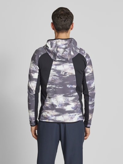 EA7 Emporio Armani Sweatjack met labelprint, model 'VIGOR' Middengrijs - 5