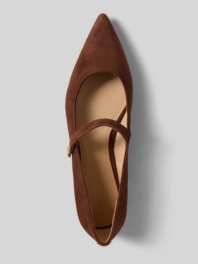 Lauren Ralph Lauren Ballerinas mit Label-Detail Modell 'LONDYN' Mittelbraun 3
