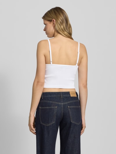 Calvin Klein Jeans Korte top met labeldetail Wit - 5