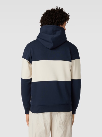 Jack & Jones Hoodie met labelprint, model 'LAKEWOOD' Marineblauw - 5