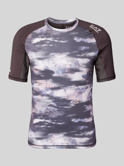 EA7 Emporio Armani T-Shirt mit Label-Print Modell 'VIGOR' Mittelgrau 2