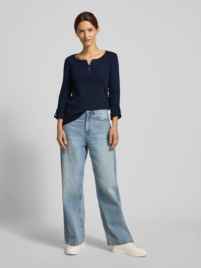 Tom Tailor Regular Fit Langarmshirt aus Baumwoll-Mix Marine 1