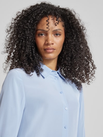 Marc Cain Seidenbluse mit Manschetten Hellblau 3