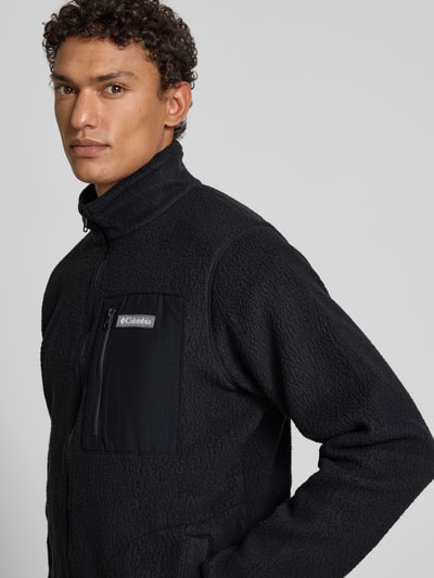 COLUMBIA Fleecejack met borstzak en labelstitching, model 'Jasper' Zwart - 3