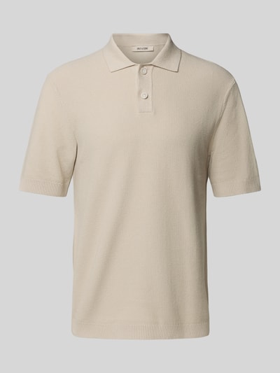 Only & Sons Regular Fit Strickpolo aus reiner Baumwolle Modell 'TONY' Offwhite 2