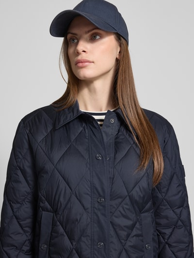 Marc Cain Gewatteerd jack met knoopsluiting en steekzakken Marineblauw - 3