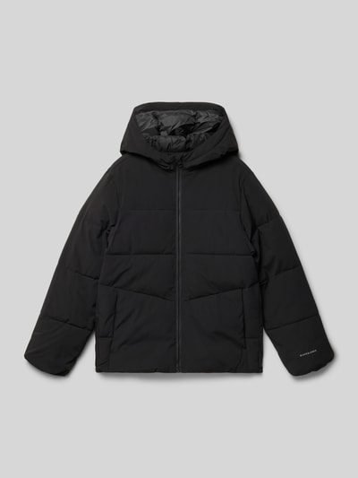 Jack & Jones Regular fit gewatteerd jack met logoprint, model 'Global' Zwart - 1