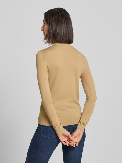 Lauren Ralph Lauren Regular fit coltrui met zijde, model 'ZOE' Camel - 5