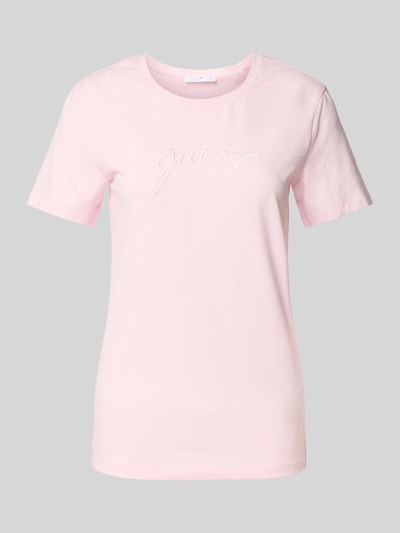 Guess T-Shirt mit Label-Stitching Modell 'LUCIA' Rosa 2