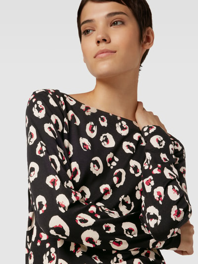 s.Oliver RED LABEL Shirt met lange mouwen en dierenprint Zwart - 3