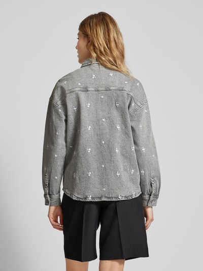 Vero Moda Jeansblouse met blinde knoopsluiting Lichtgrijs - 5