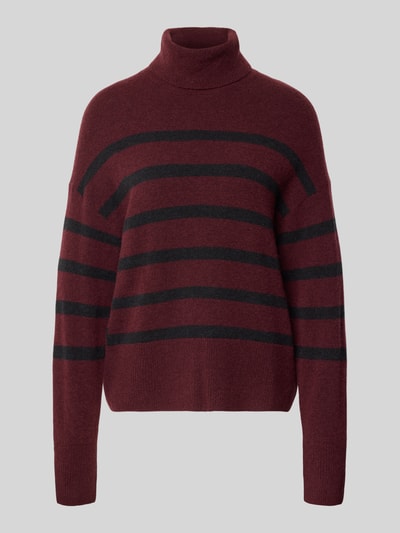 Marc O'Polo Denim Regular fit coltrui van scheerwolmix Bordeaux - 2