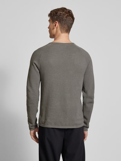 Jack & Jones Strickpullover mit Rundhalsausschnitt Mittelgrau Melange 4