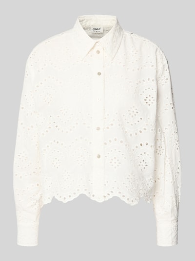 ONLY Regular Fit Hemdbluse aus reiner Baumwolle Modell 'VALAIS' Offwhite 2