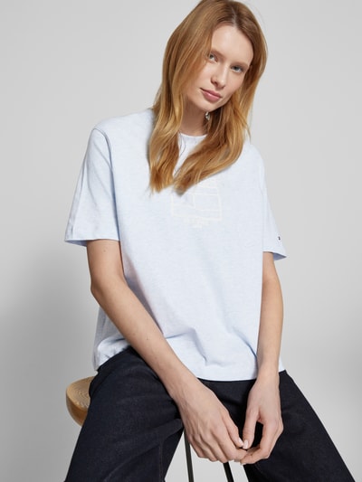 Tommy Hilfiger T-shirt van zuiver katoen Lichtblauw - 3