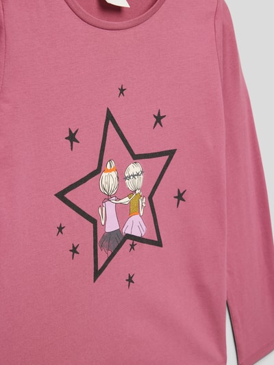 s.Oliver RED LABEL Longsleeve mit Motiv-Print Fuchsia 2