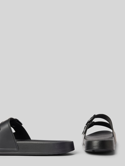 Emporio Armani Slides mit Dornschließen Modell 'Buckles Pool' Black 2