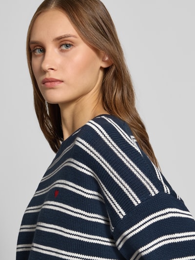 REVIEW Oversized Pullover aus Baumwoll-Mix Dunkelblau 3