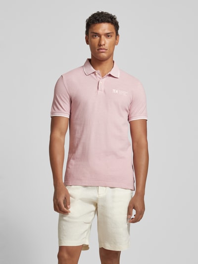 s.Oliver RED LABEL Regular fit poloshirt met labelprint Oudroze - 4