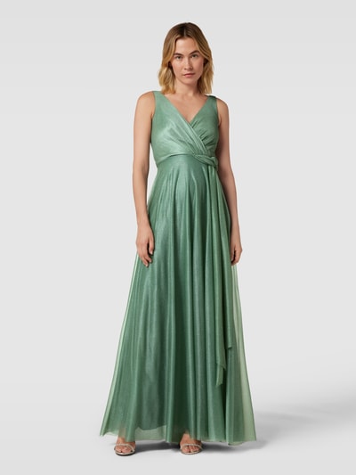 TROYDEN COLLECTION Abendkleid mit Bindegürtel Mint 4