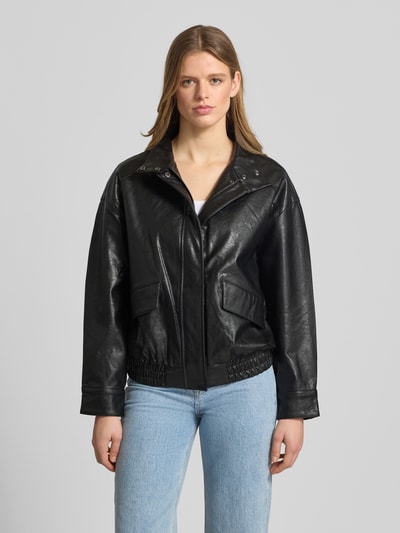 ONLY Regular Fit Blouson in Lederoptik Modell 'JULIA' Black 4