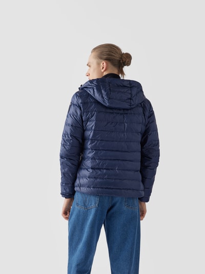 Blauer USA Daunenjacke mit Kapuze Marineblau 6