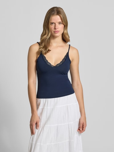 ONLY Slim Fit Trägertop aus Baumwoll-Mix Modell 'KISS' Marine 4