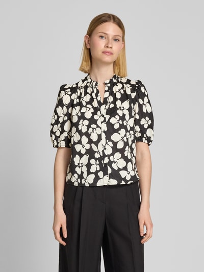 Christian Berg Woman Selection Regular Fit Bluse mit Puffärmeln Black 4
