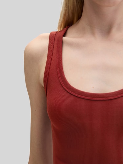 Marc O'Polo Regular Fit Top aus Baumwoll-Mix  Bordeaux 3