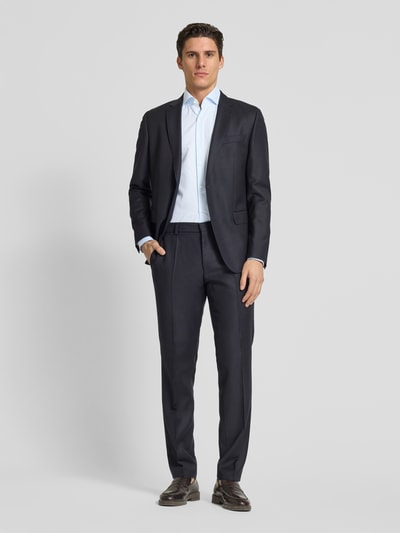 BOSS Slim Fit Business-Hemd mit Haifischkragen Modell 'Hank' Bleu 1