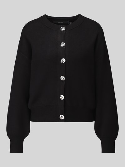 VERO MODA Regular Fit Strickjacke aus Viskose-Mix Modell 'NOELLA' Black 2