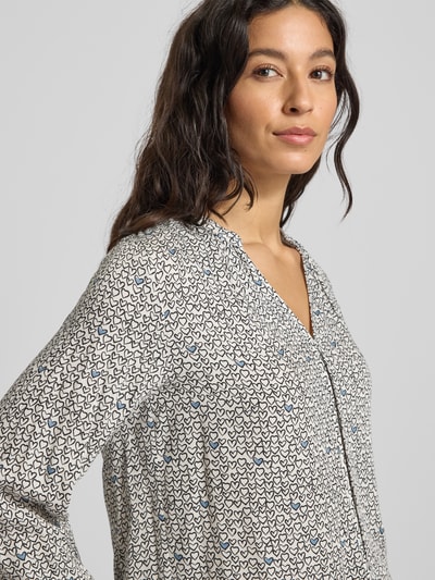 More & More Regular fit blouse van viscose met V-hals Wit - 3