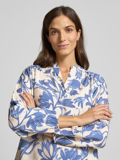 ZABAIONE Relaxed fit blouse van vicosemix, model 'Lu44z' Lichtblauw - 3