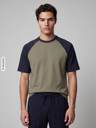 ONLY & SONS Relaxed Fit T-Shirt aus reiner Baumwolle Modell 'HEATON' Oliv 4