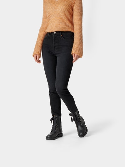 RE/DONE Slim Fit Jeans mit hohem Bund Schwarz 4