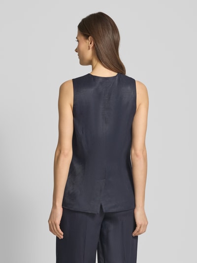 Someday Gilet met knoopsluiting, model 'Noronja' Marineblauw - 5