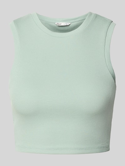 Only Slim fit korte tops van katoenmix, model 'VILMA' Rietgroen - 2