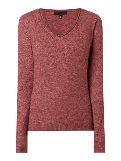 Vero Moda Sweter z dodatkiem wełny model ‘Simone’  Bordowy 2