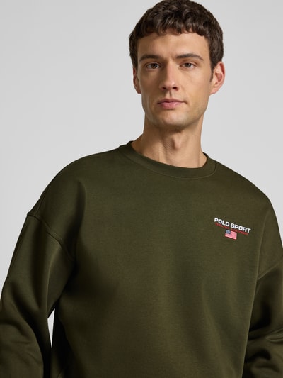 Polo Ralph Lauren Sweatshirt met labelstitching Olijfgroen - 3